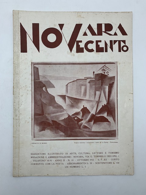 Novara Novecento. Saggiatore mensile illustrato d'arte, cultura, lettere e turismo, anno II, ottobre 1933